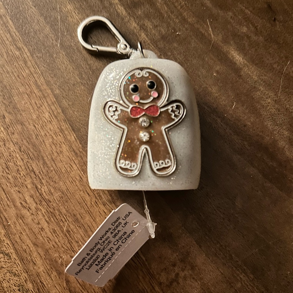 Rare Vintage Bling Bath & Body Works Pocketbac Holder Gingerbread Man NWT